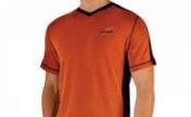 MOIRA soft triko s krátkým rukávem – oranžovo-bílá  S