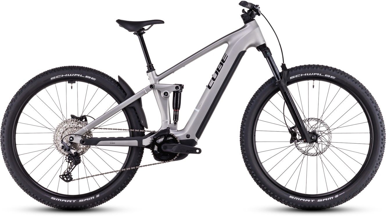 Celoodpružené elektrokolo CUBE Stereo Hybrid ONE22 Race 800 silver´n´black 2025