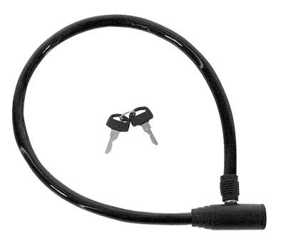 Zámek MX1 lanko 65cm černý