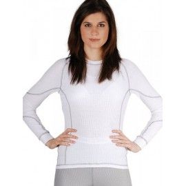 MOIRA DUO dámské dlouhý rukáv – bílá-šedé švy, vel. XL