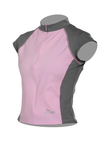 Dámský cyklistický dres Rogelli MURAVERA – růžovo/šedý L